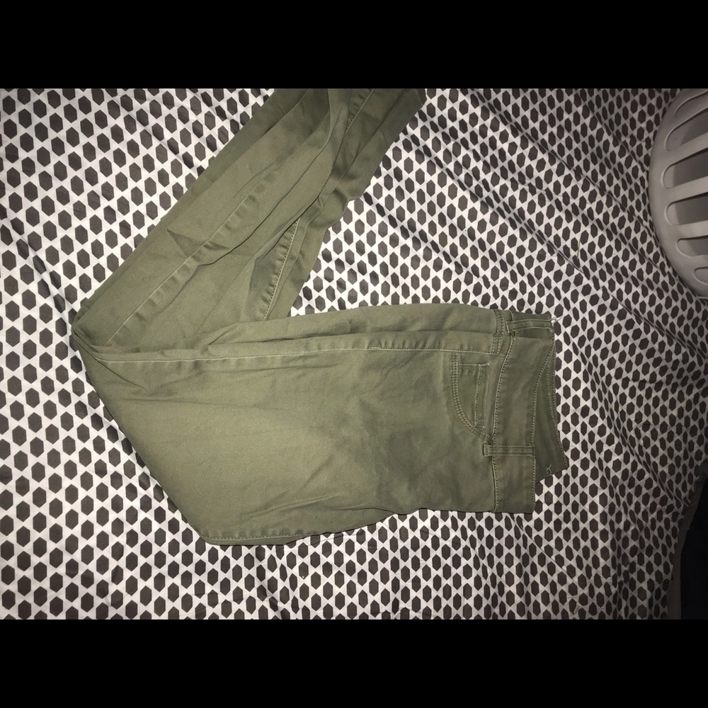 Army green jeans